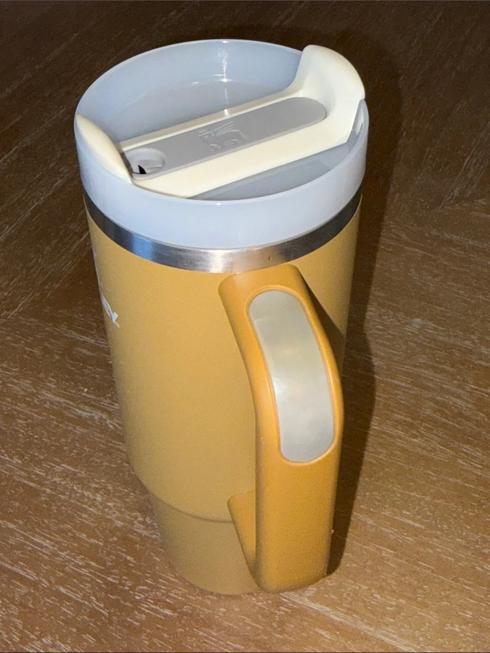 Stanley Yellow Handle Travel Tumbler with White Lid